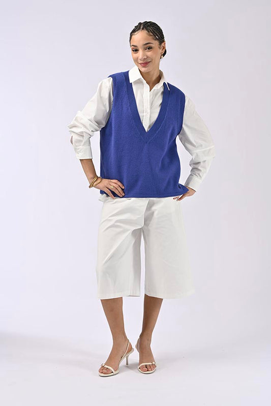 Pull sans manches Adalia Bleu