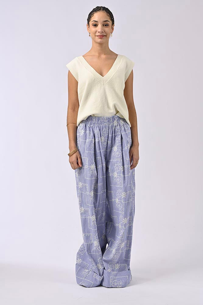 Pull sans manches Adalia Ecru