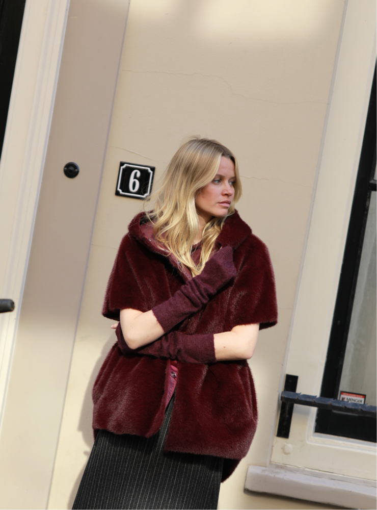 Mitaine Come en maille douce enrichie au mohair