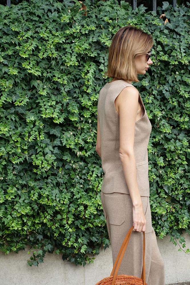 Pull sans manches Darla Beige