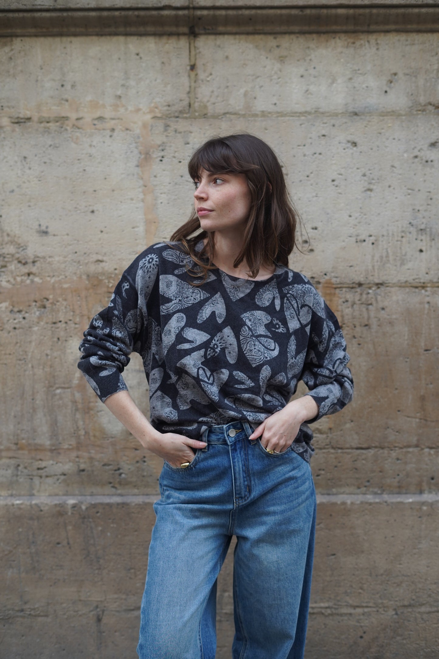 Pull Linda Bandana cœur