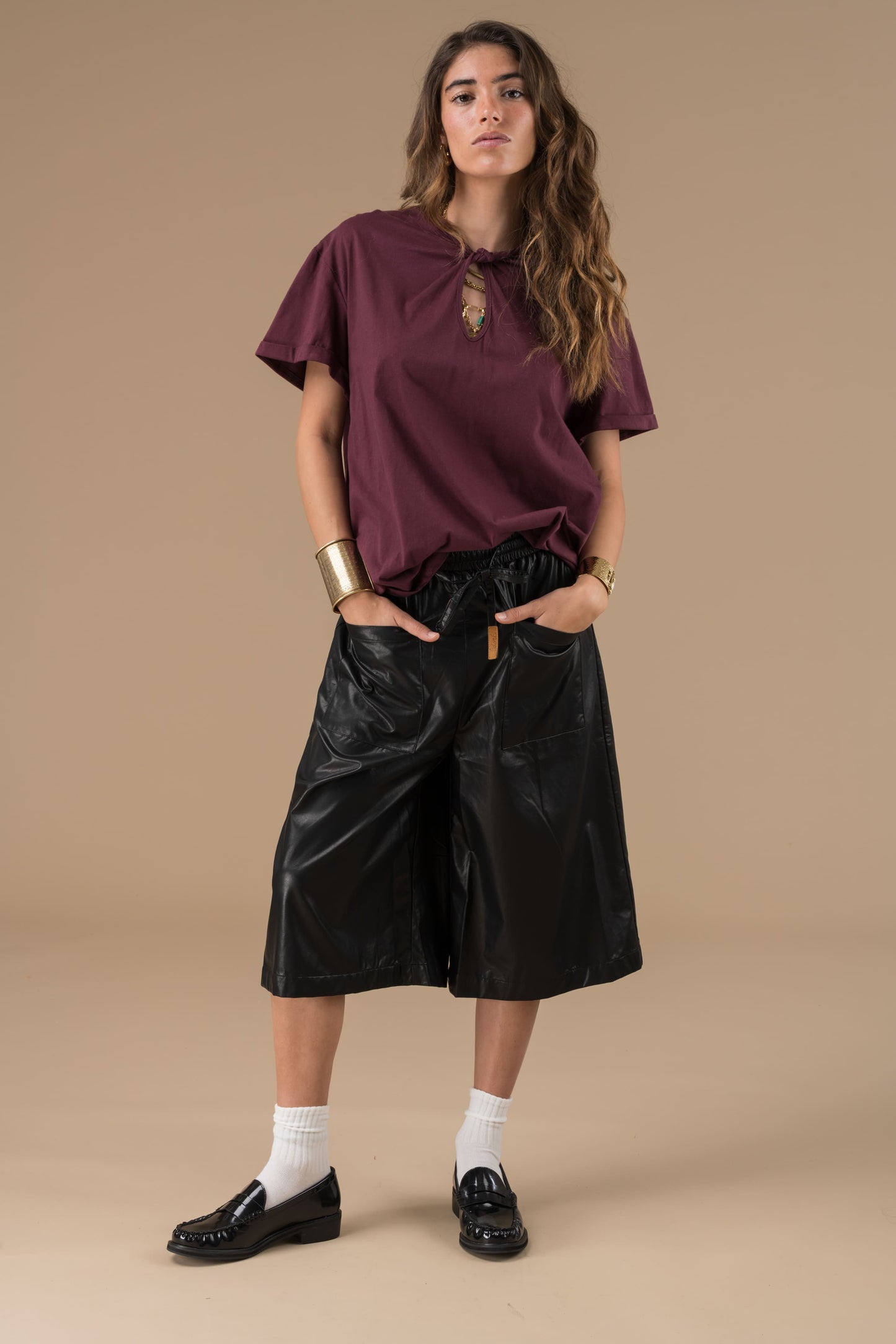 T-shirt Elisabeth Bordeaux manches courte