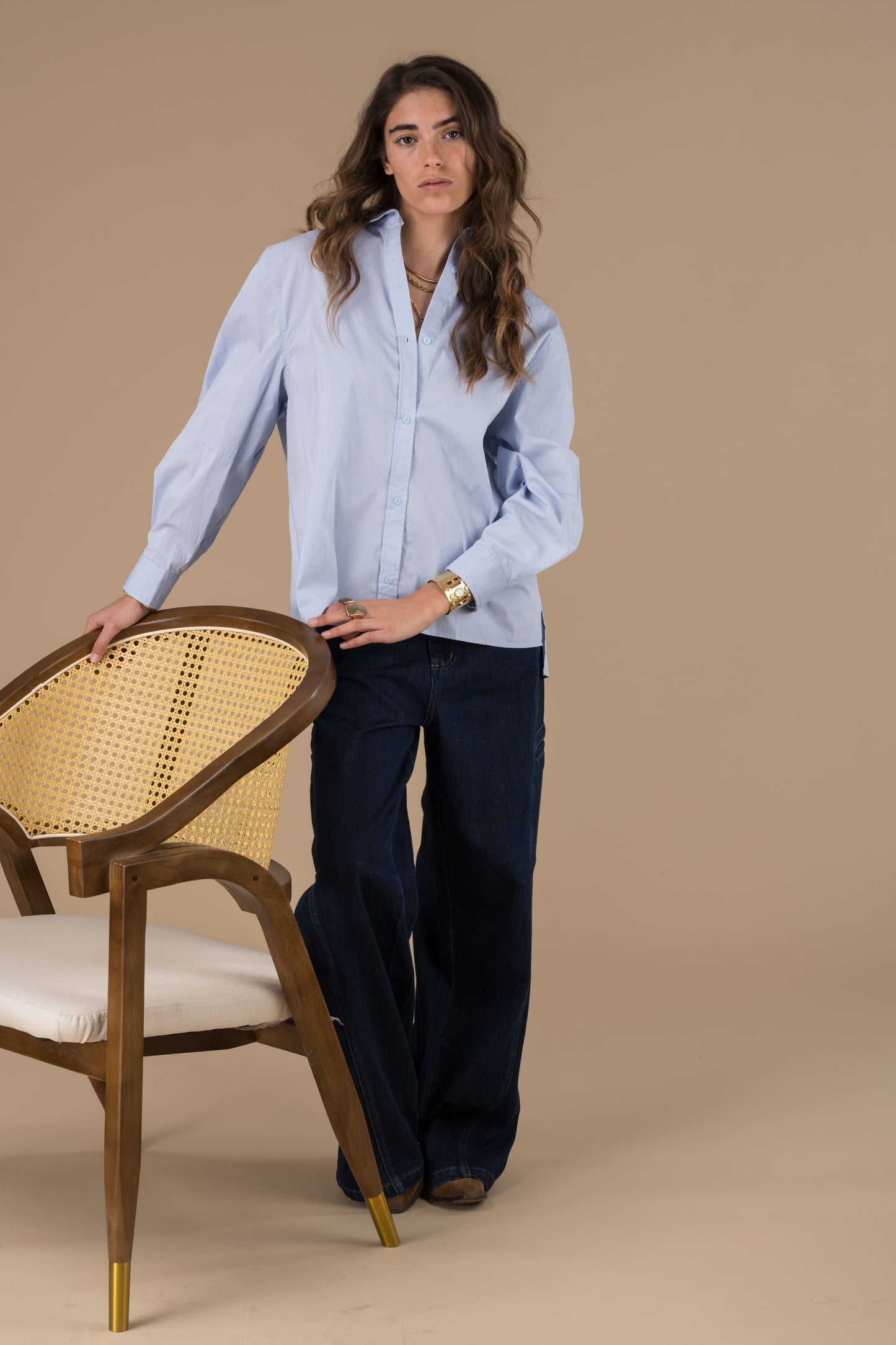 Chemise Daria Ciel à manches longues