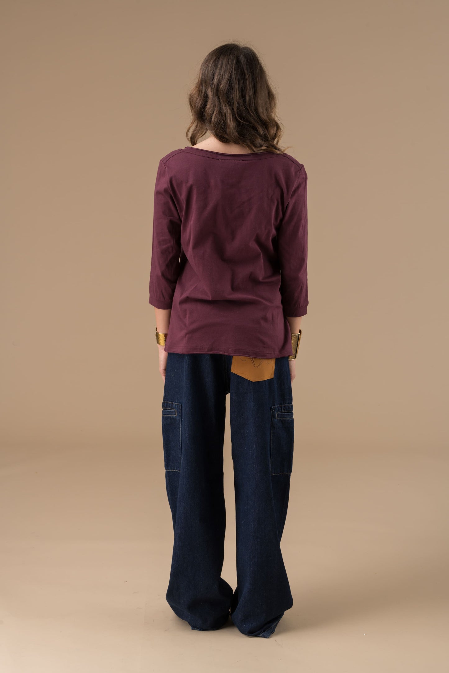 T-shirt Albane Bordeaux manches courte