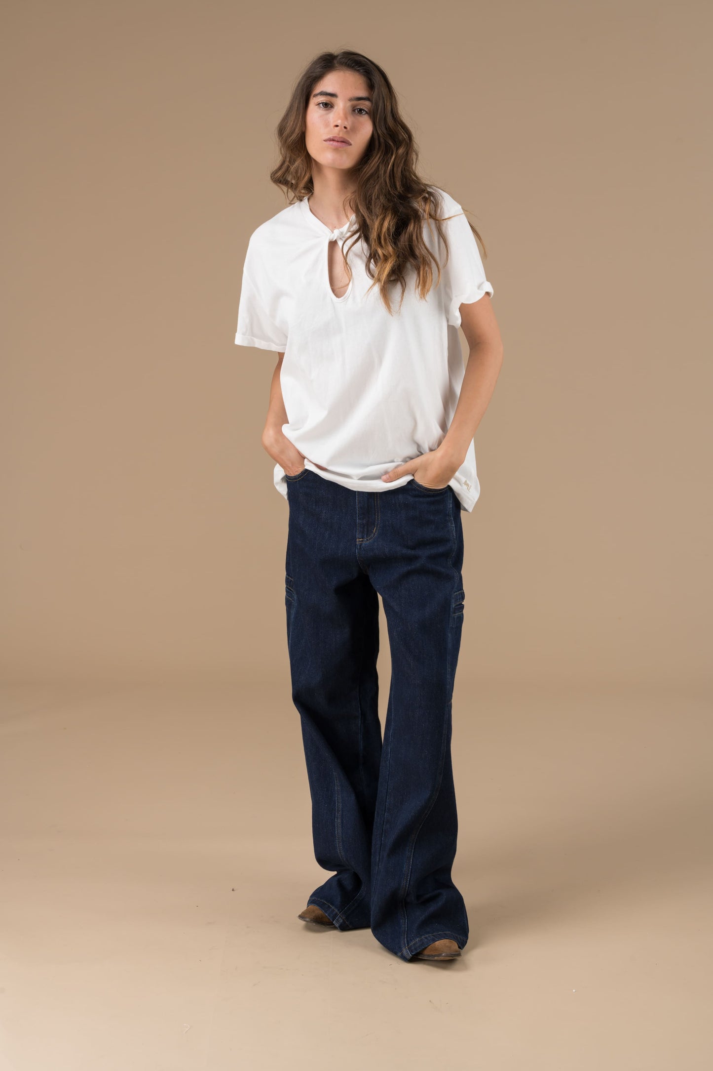 T-shirt Elisabeth Écru manches courtes