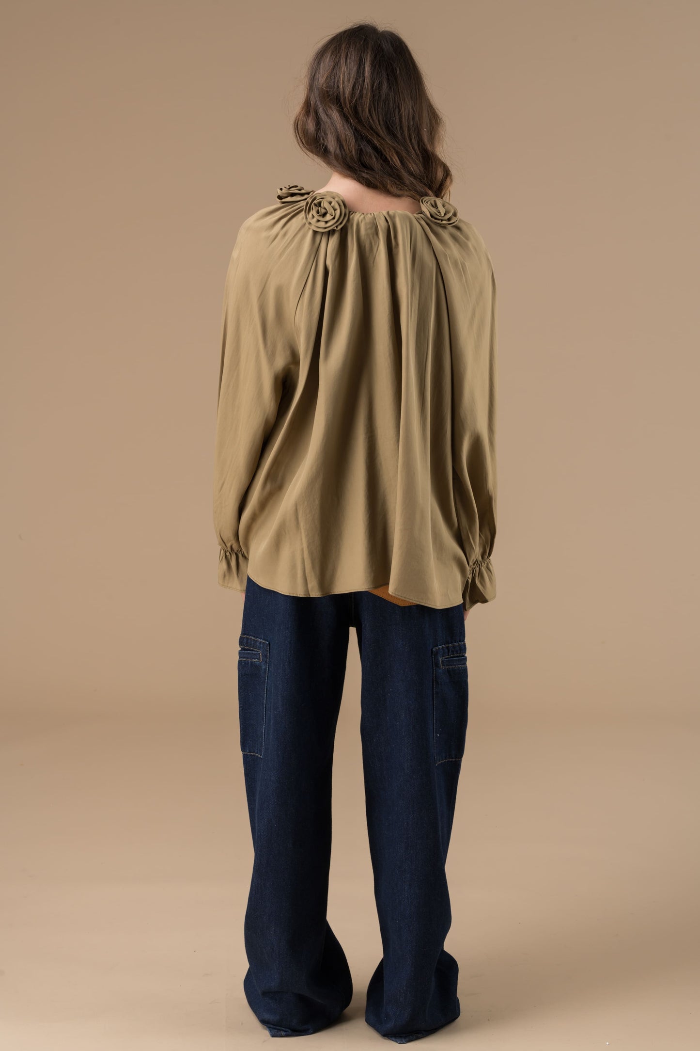 Blouse Amaryllis Army boutonnée