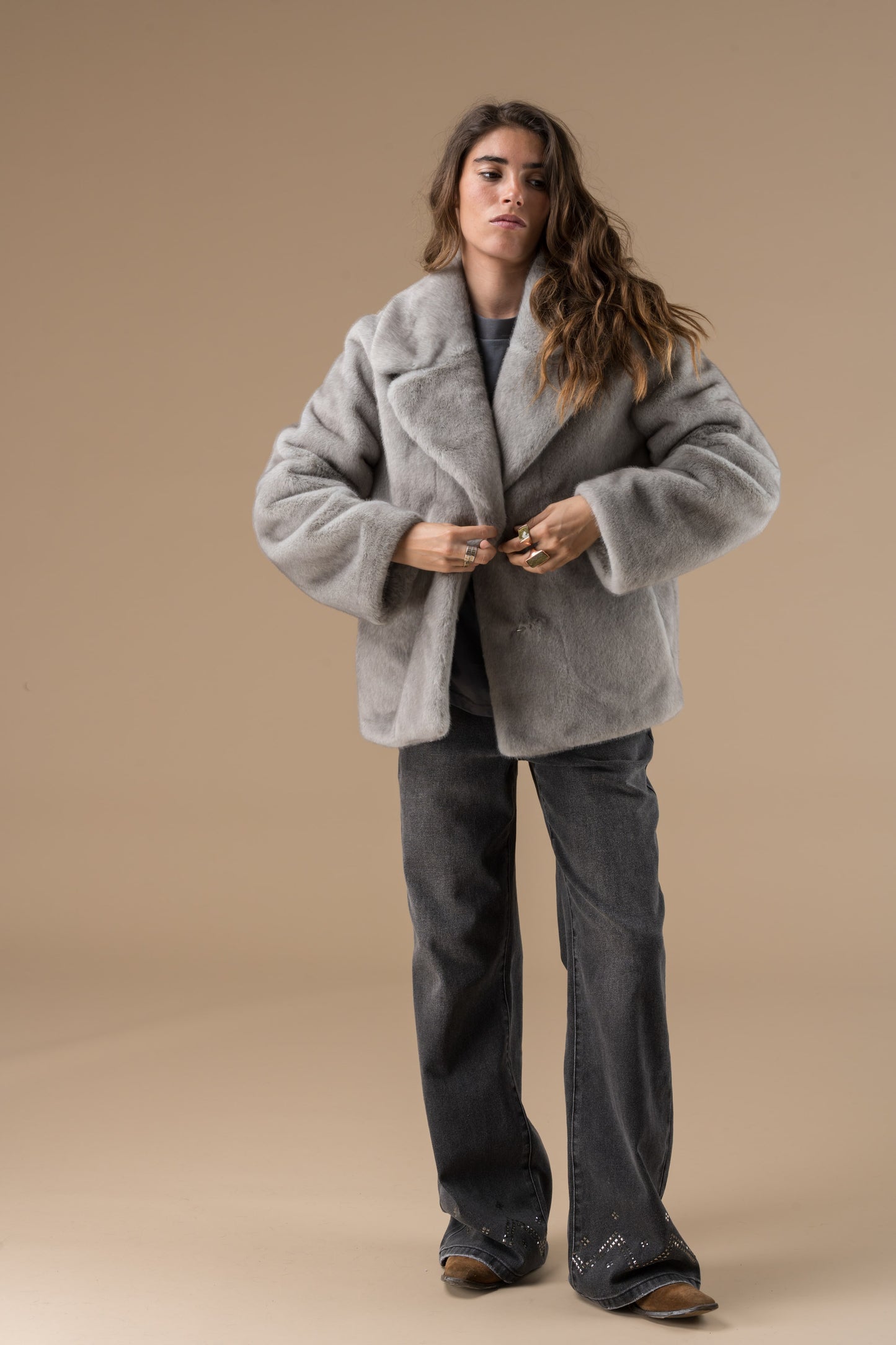 Manteau Oxana et col large à revers