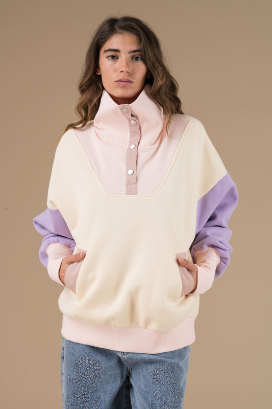 Sweat Irene Vanille manches longues