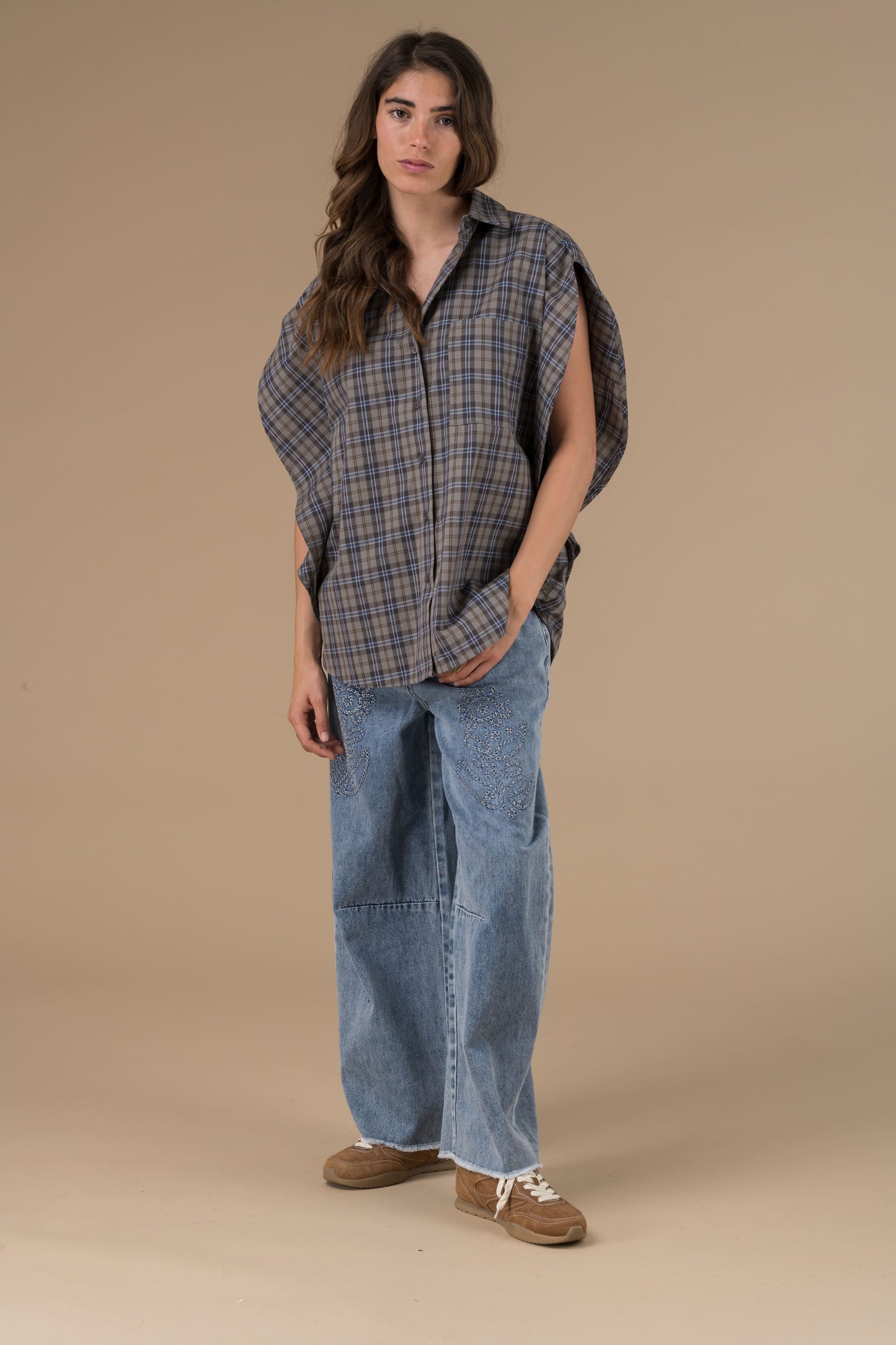 Chemise Fabiola Carreaux Bleus