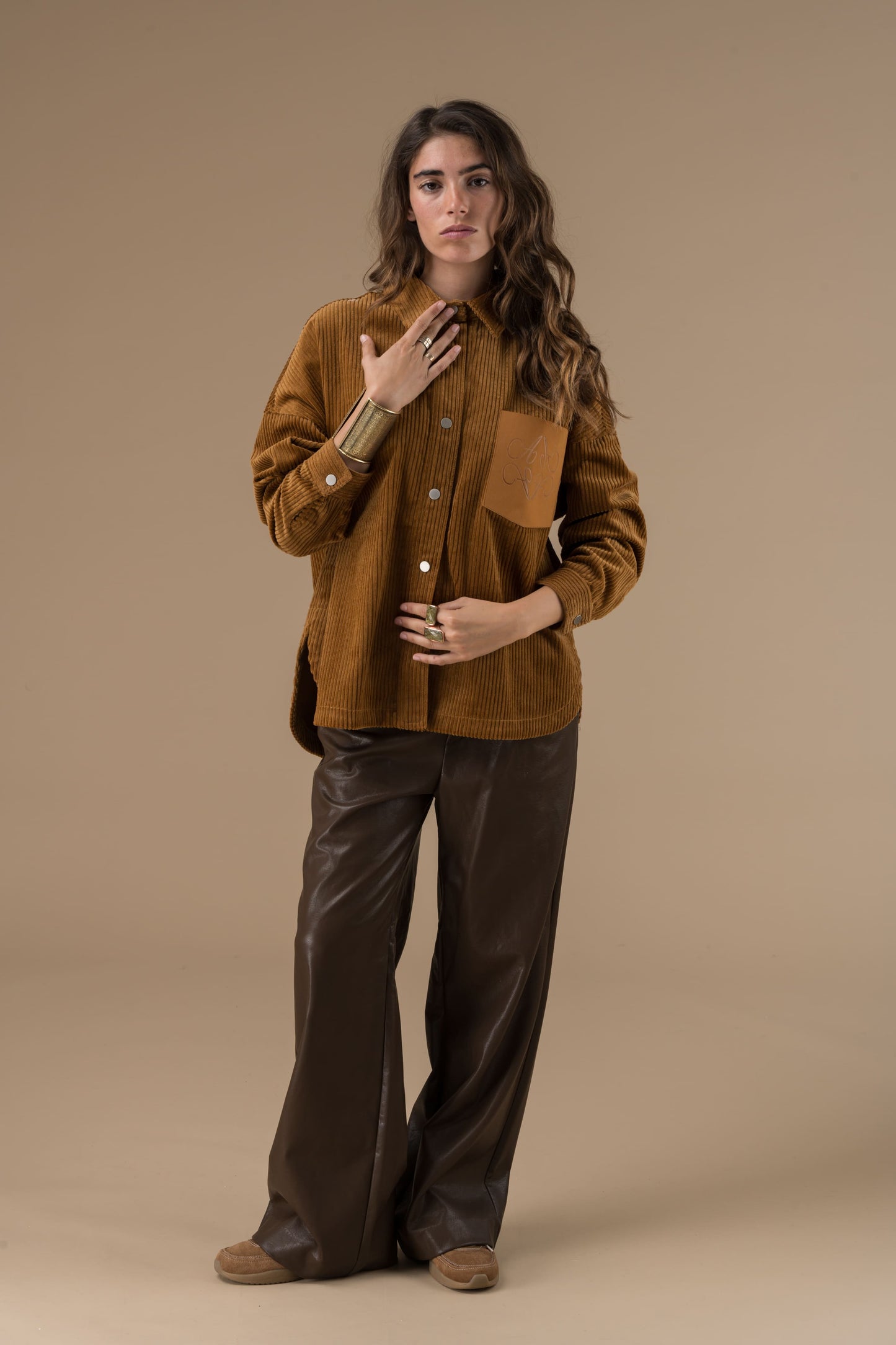 Chemise Bertie Camel manches longues