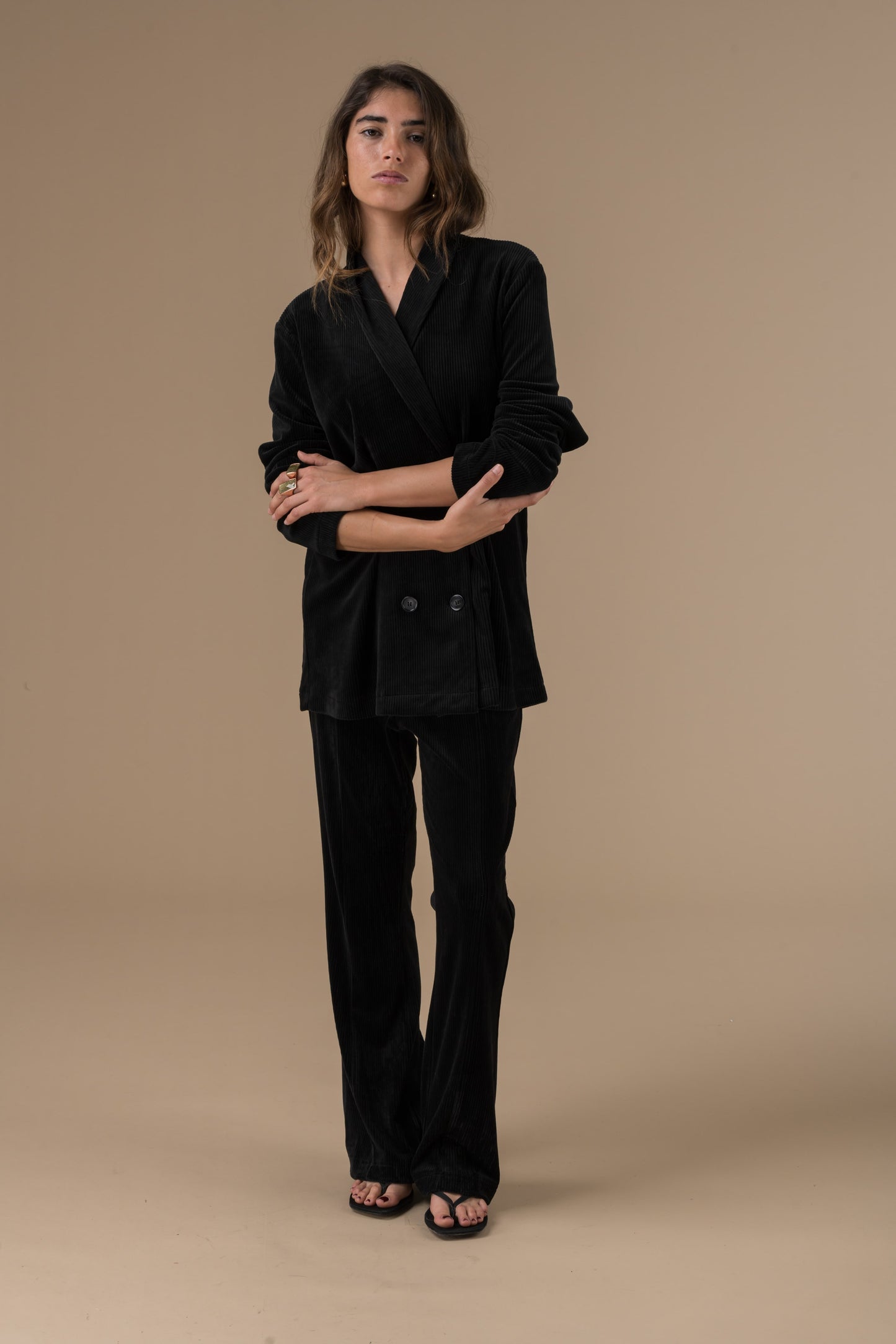 Pantalon Cassie droit taille haute