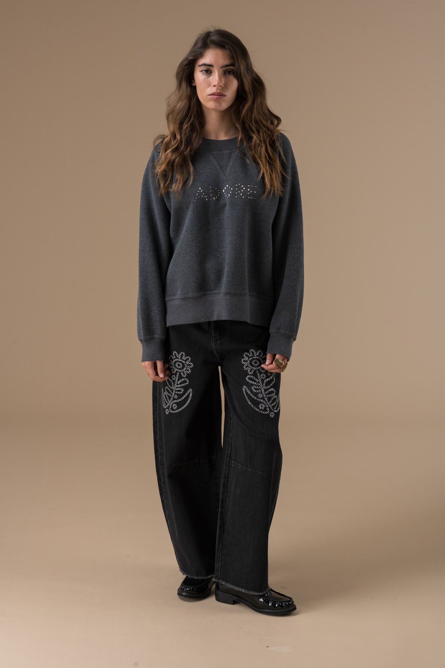 Pantalon Timothe fluide taille haute noir