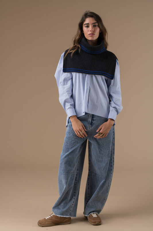 Col coco marine écharpe moderne et compacte