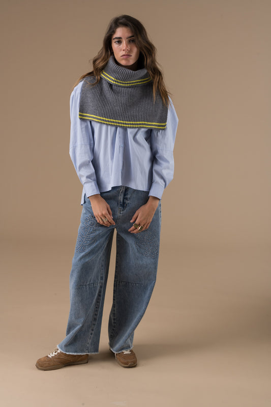 Col coco anthracite écharpe moderne et compacte