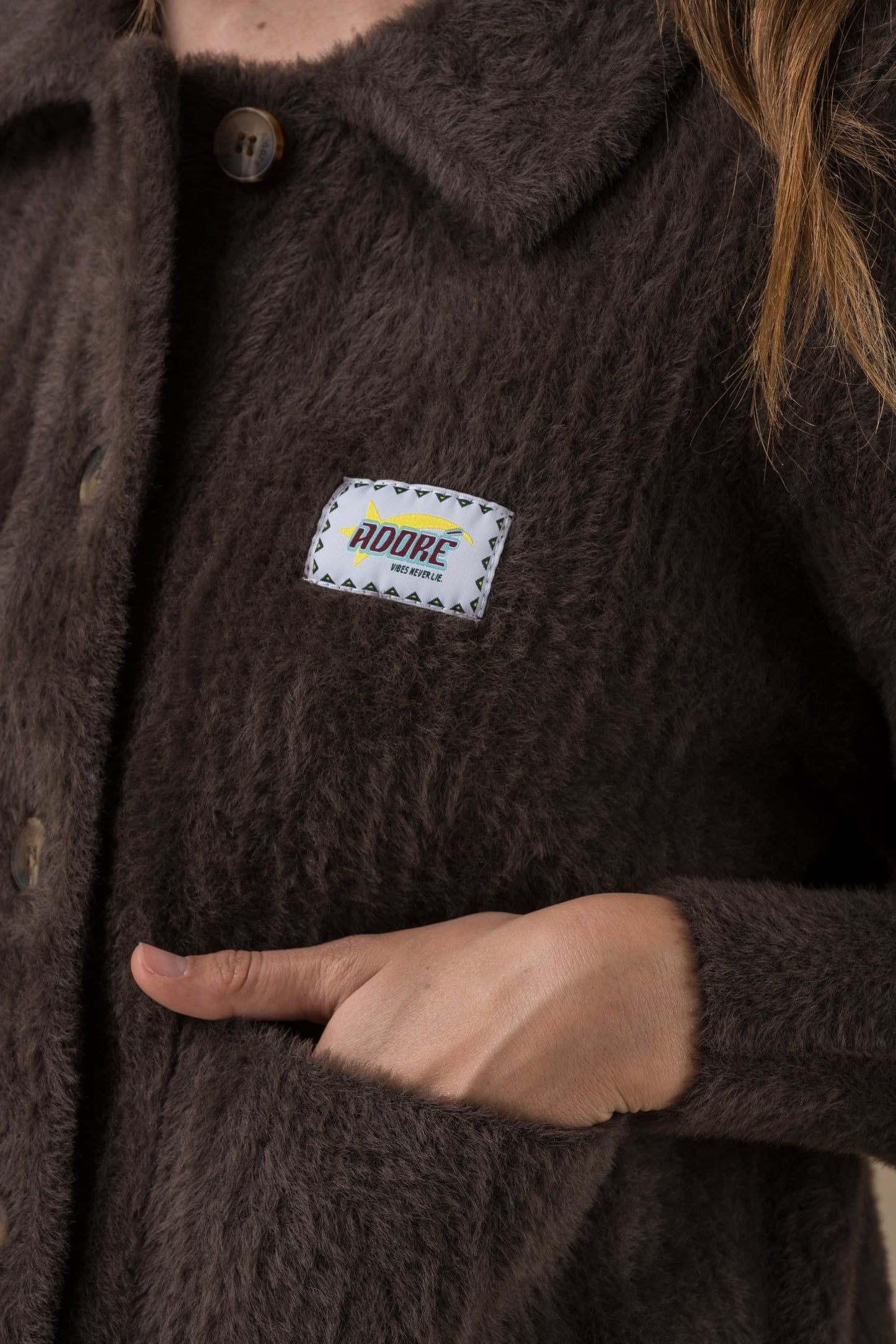 Gilet Honorine manches longues en maille douce