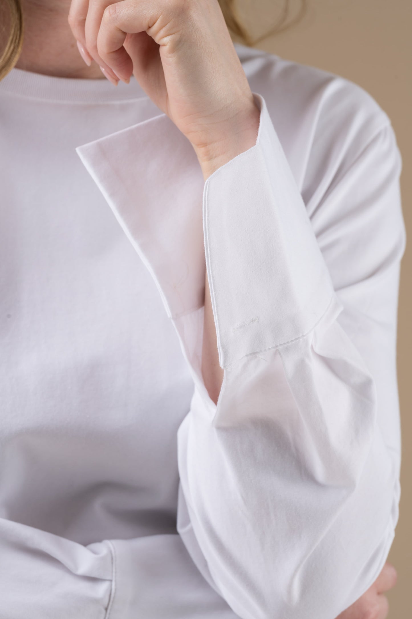 Top Magdalena manches longues marine ou écru