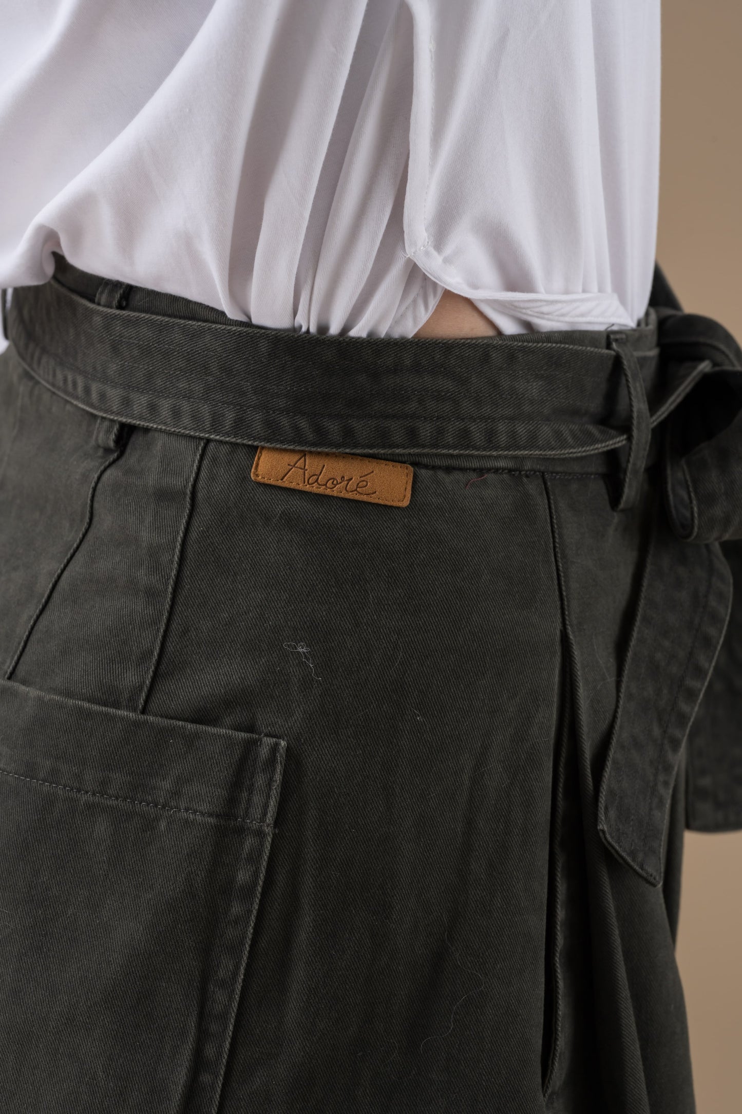 Pantalon Myriam taille haute en coton