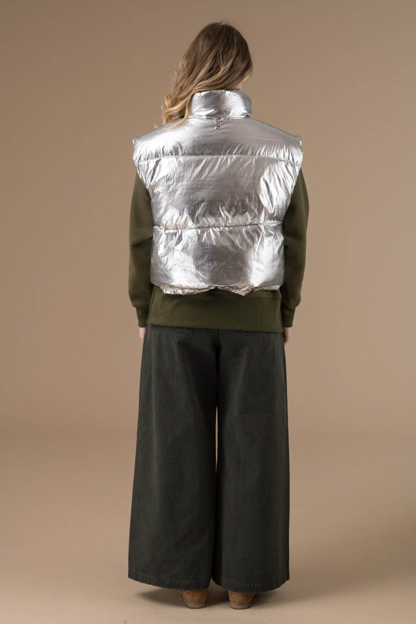 Doudoune Trendy sans manches légère Argent