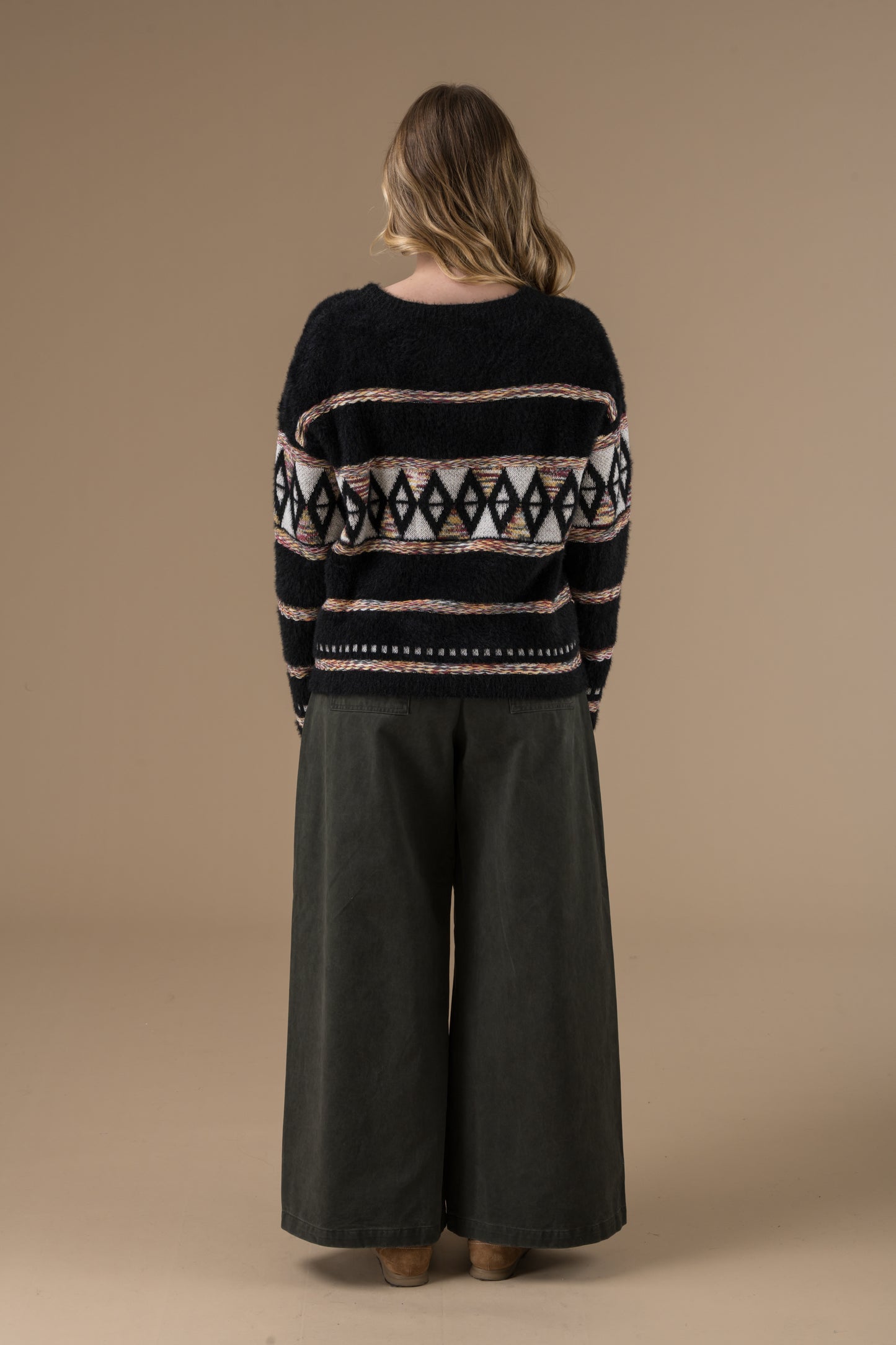 Pull Arsene manches longues à motif géométrique