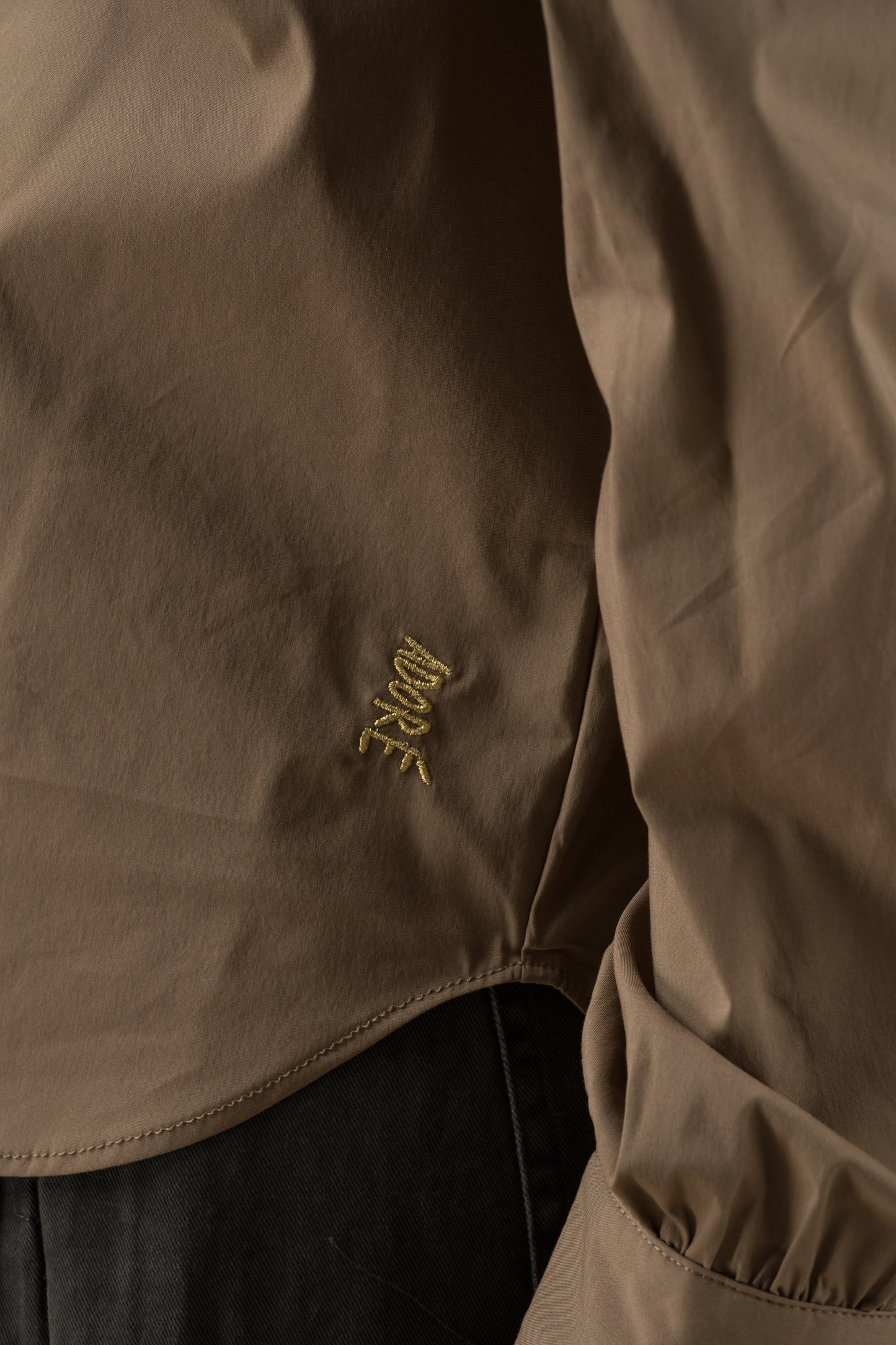 Blouse Hortense noix à col volant