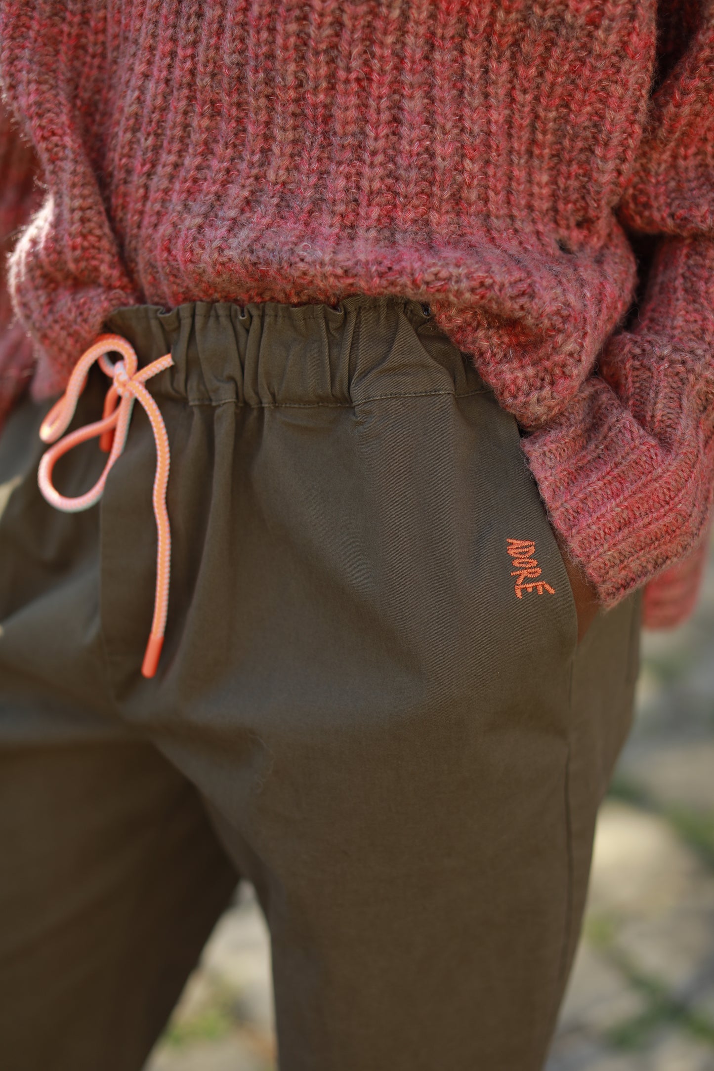 Pantalon Zephir casual taille haute