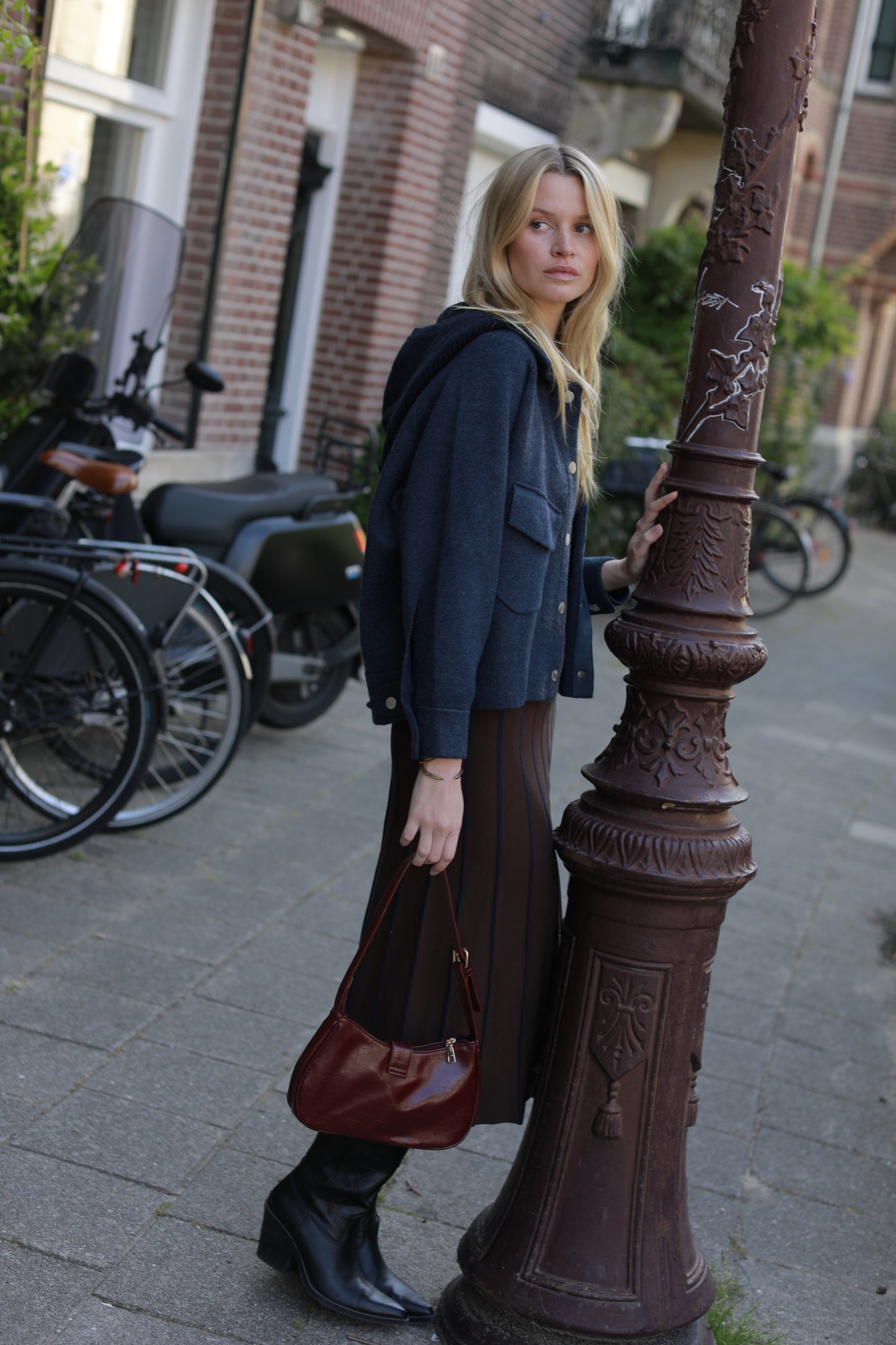 Jupe Blair longue fluide à rayures