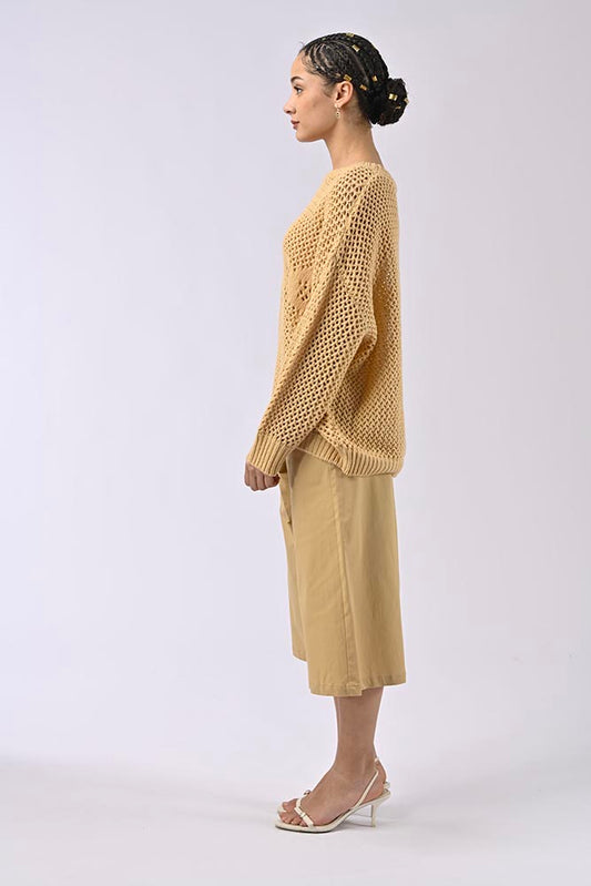 Pull manches longues Manon Beige