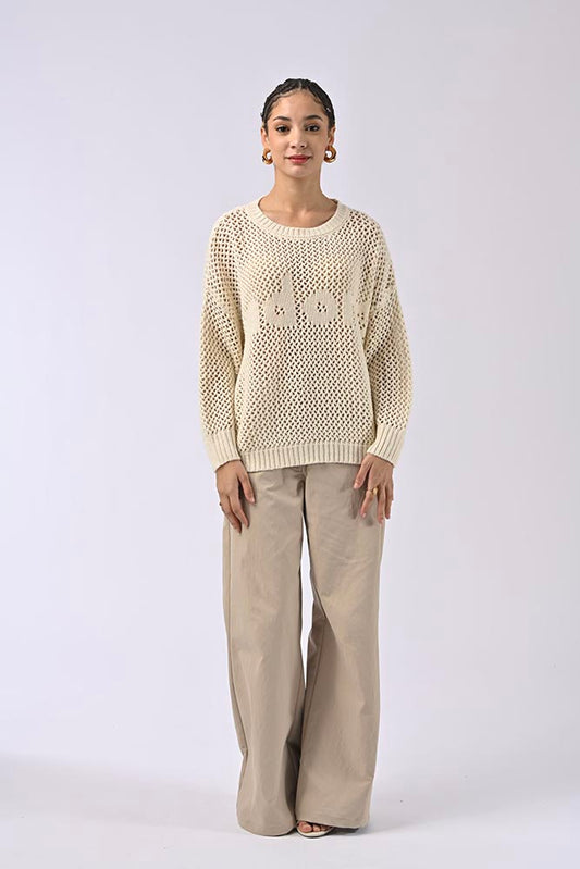 Pull manches longues Manon Ecru