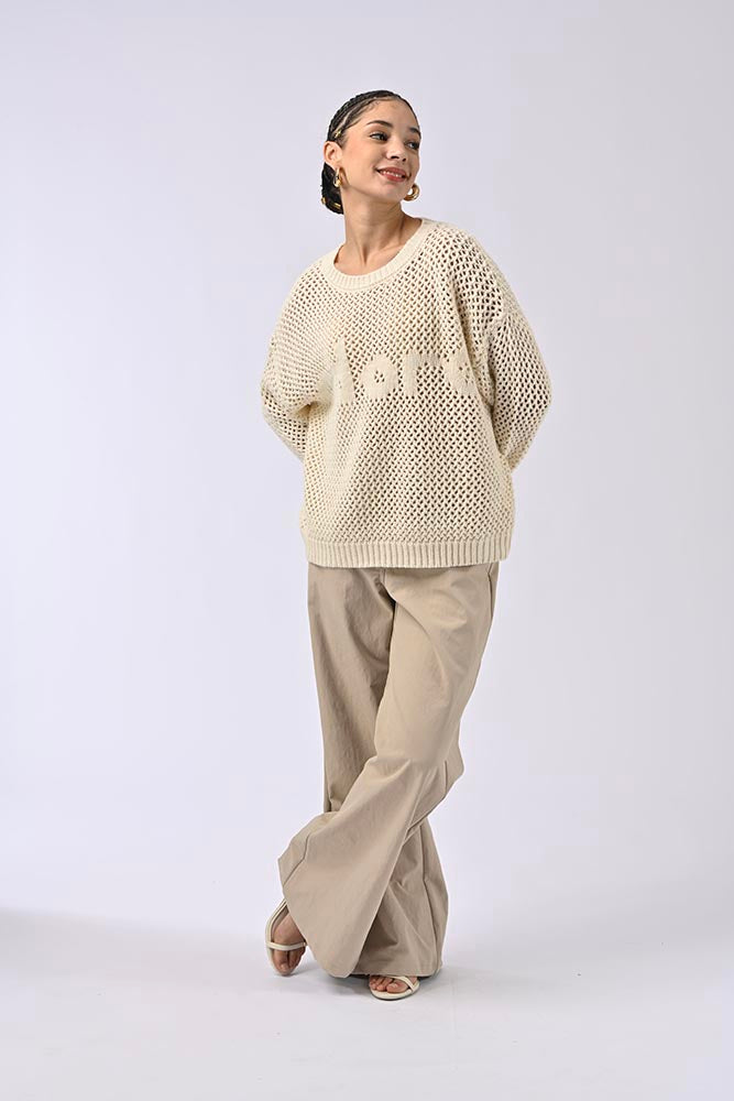 Pull manches longues Manon Ecru