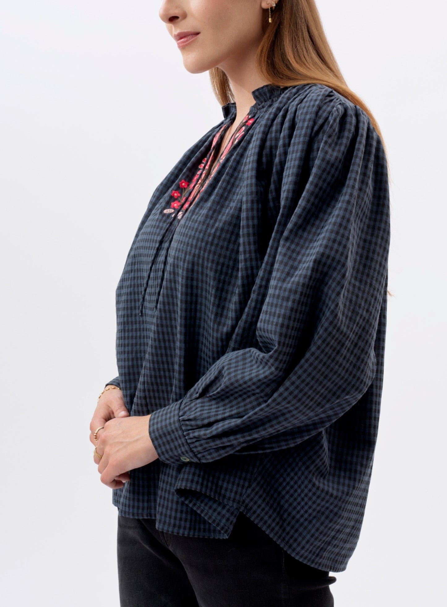 Blouse Dane Vichy Bleue