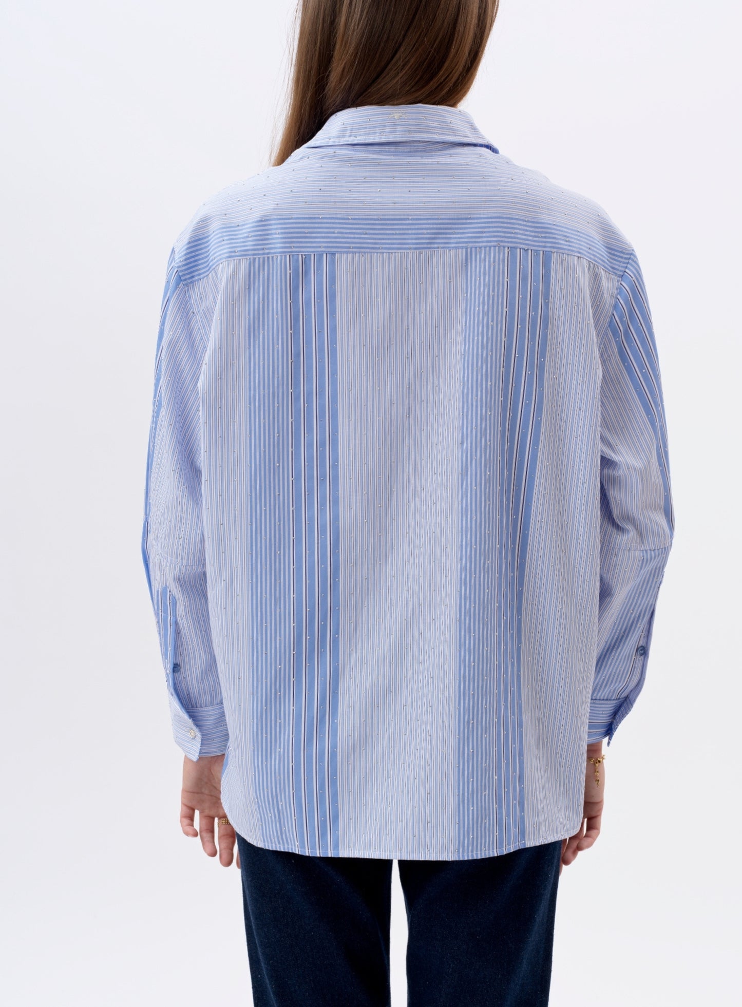 Chemise Daria Strass Bleue