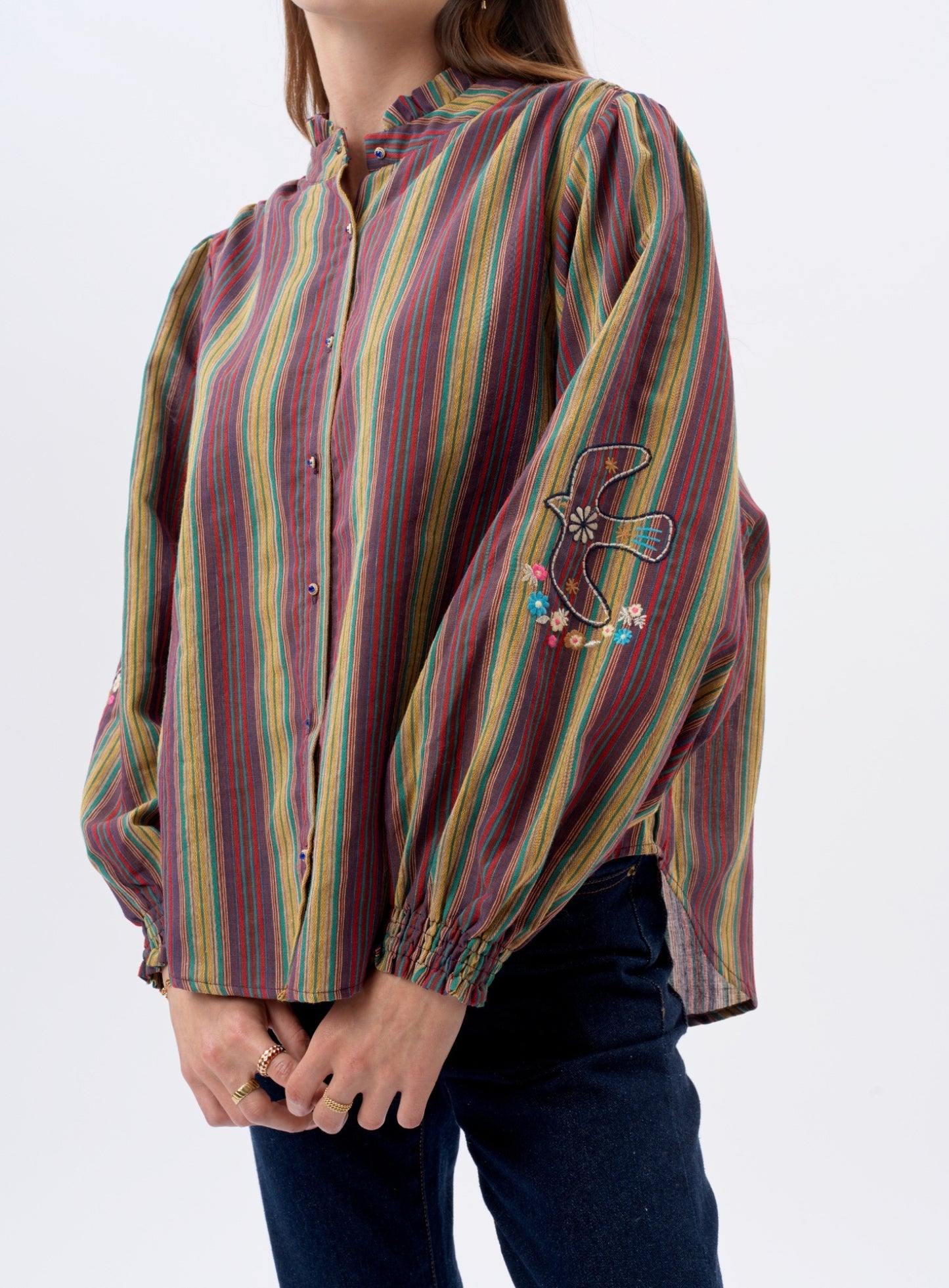 Chemise Joey Brodé À Rayures Multicolore
