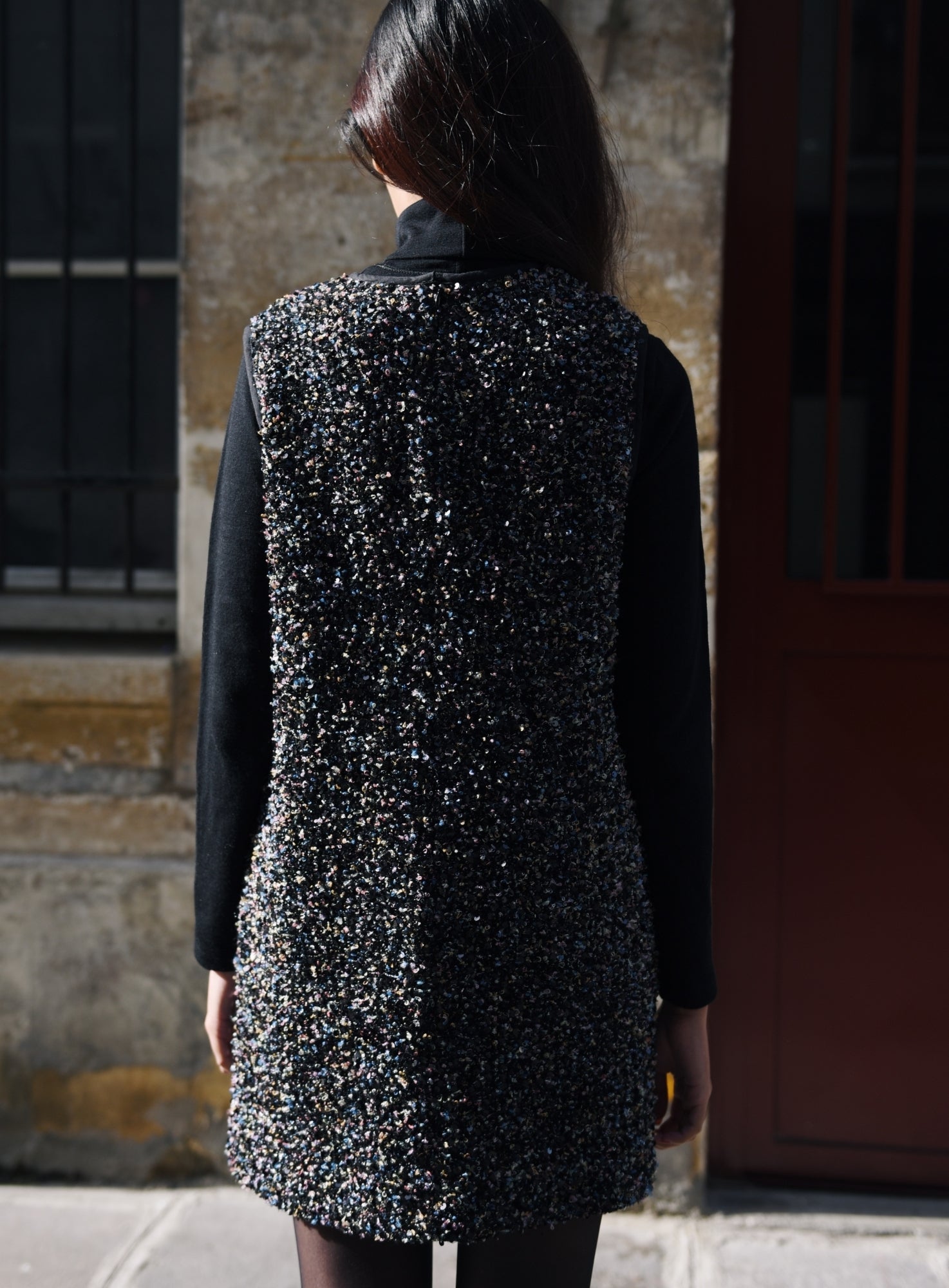 Robe Fourreau Pailletée Donna Morgan - Taille 10 - Noir - Neuve Sans étiquettes - Cocktail