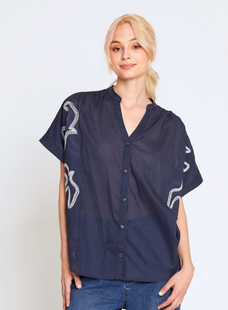 Alvaro navy shirt