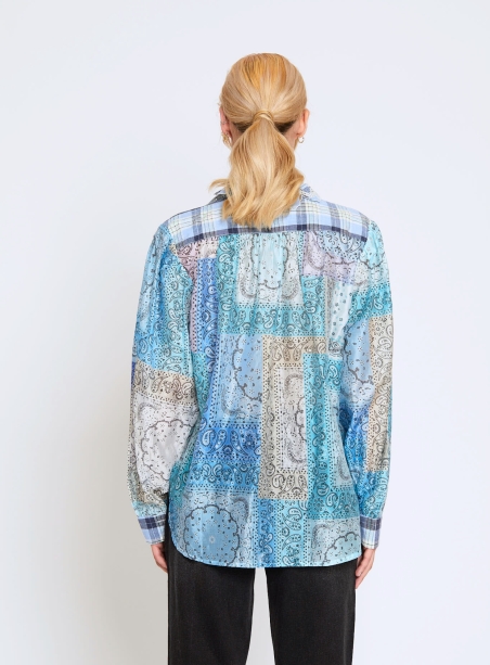 Alya blue bandana shirt