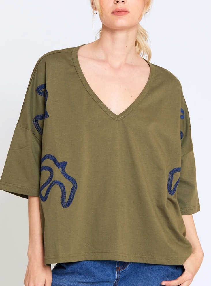 Aryana khaki T-shirt