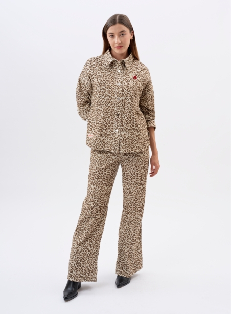 Bertie leopard overshirt