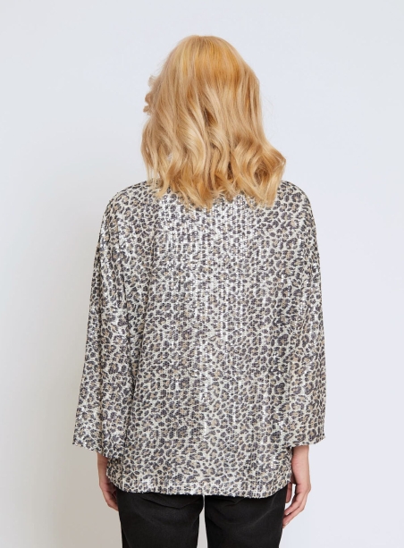 Top Jibouta leopard sequins