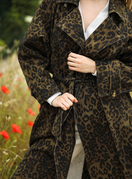 Trench Trenchy leopard