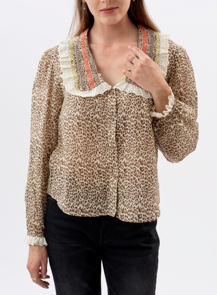 Caleb leopard shirt