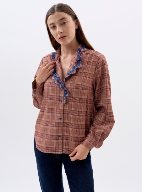 Alya Red Check Shirt