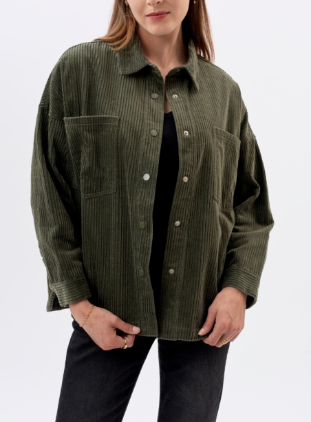 Bertie khaki overshirt