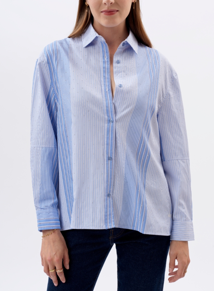 Daria Strass Blue Shirt