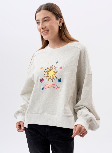 Ecru flaka sweatshirt