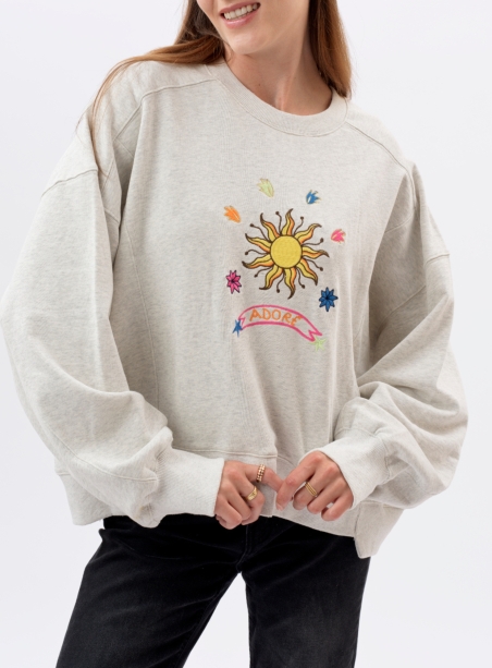 Ecru flaka sweatshirt