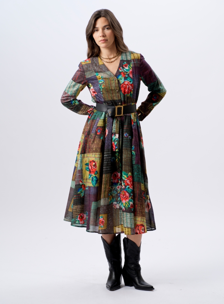 Robe Nieves patchwork