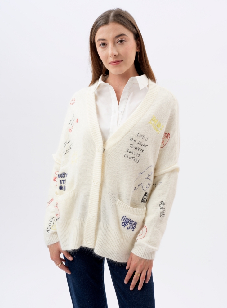 Oslo ecru cardigan