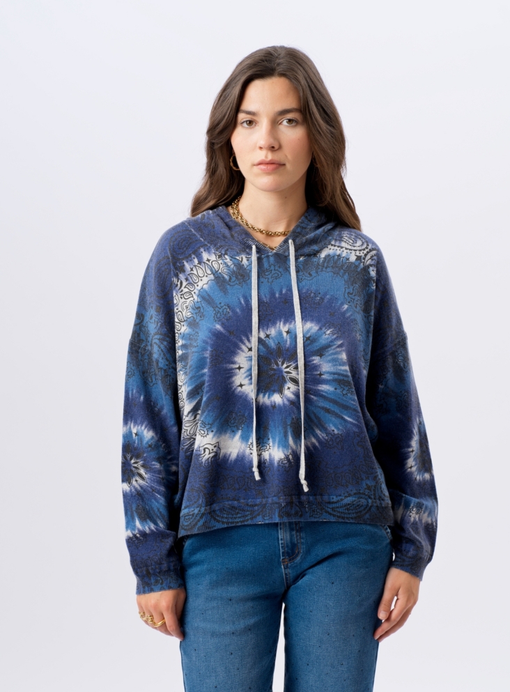 Hoodie Lubin la seventies bleu