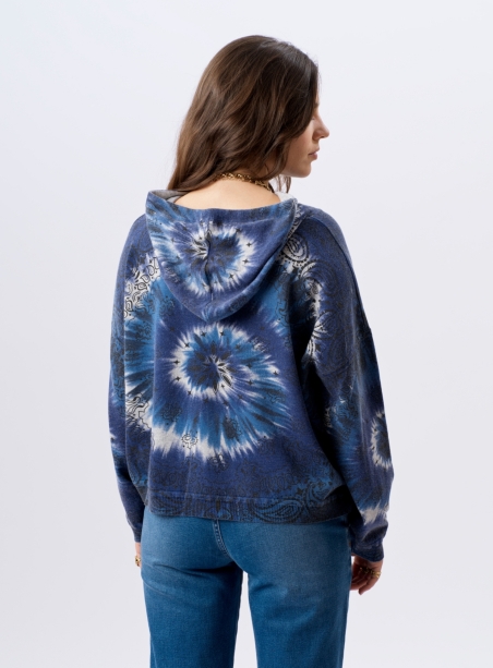 Hoodie Lubin la seventies bleu