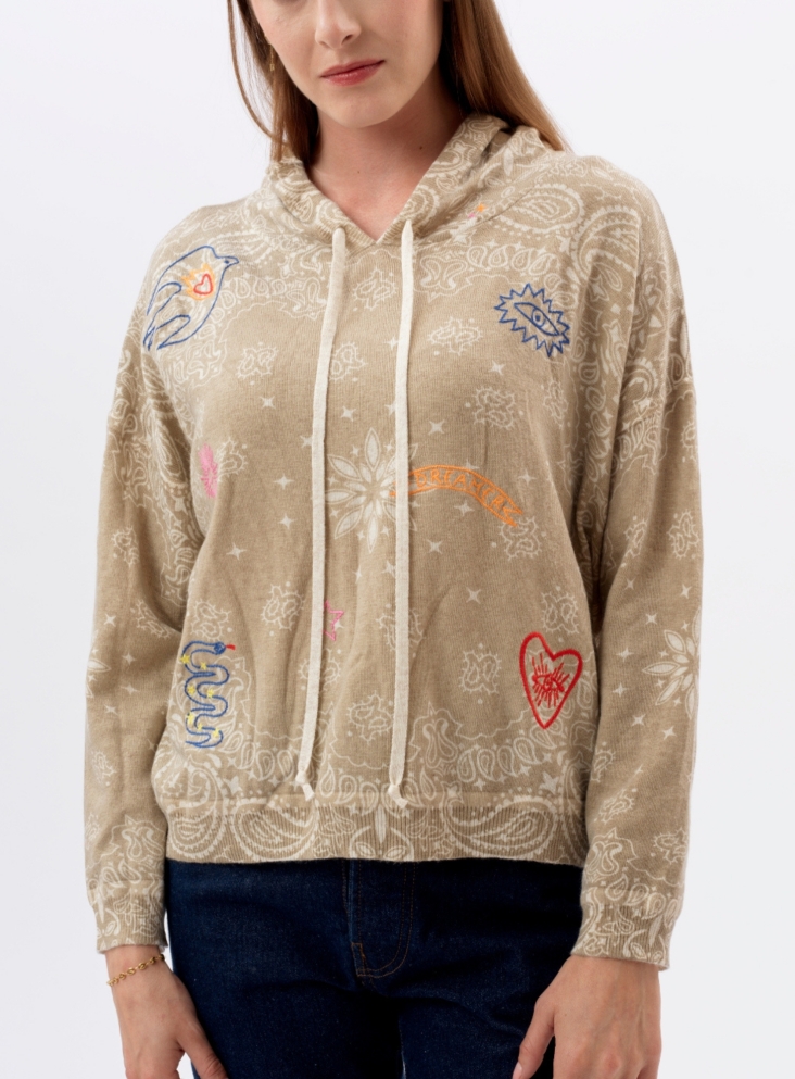 Hoodie Lubin la rêveuse beige